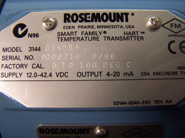 NEUER ROSEMOUNT 3144 D1K5B4 TEMPERATURSENDER SMART FAMILY HART